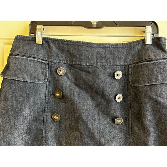 Halograph Sailor style dark denim skirt - Picture 5 of 5